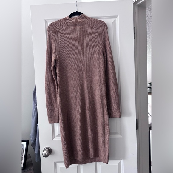 Brown Ribbed Knit Dress - Picture 2 of 2